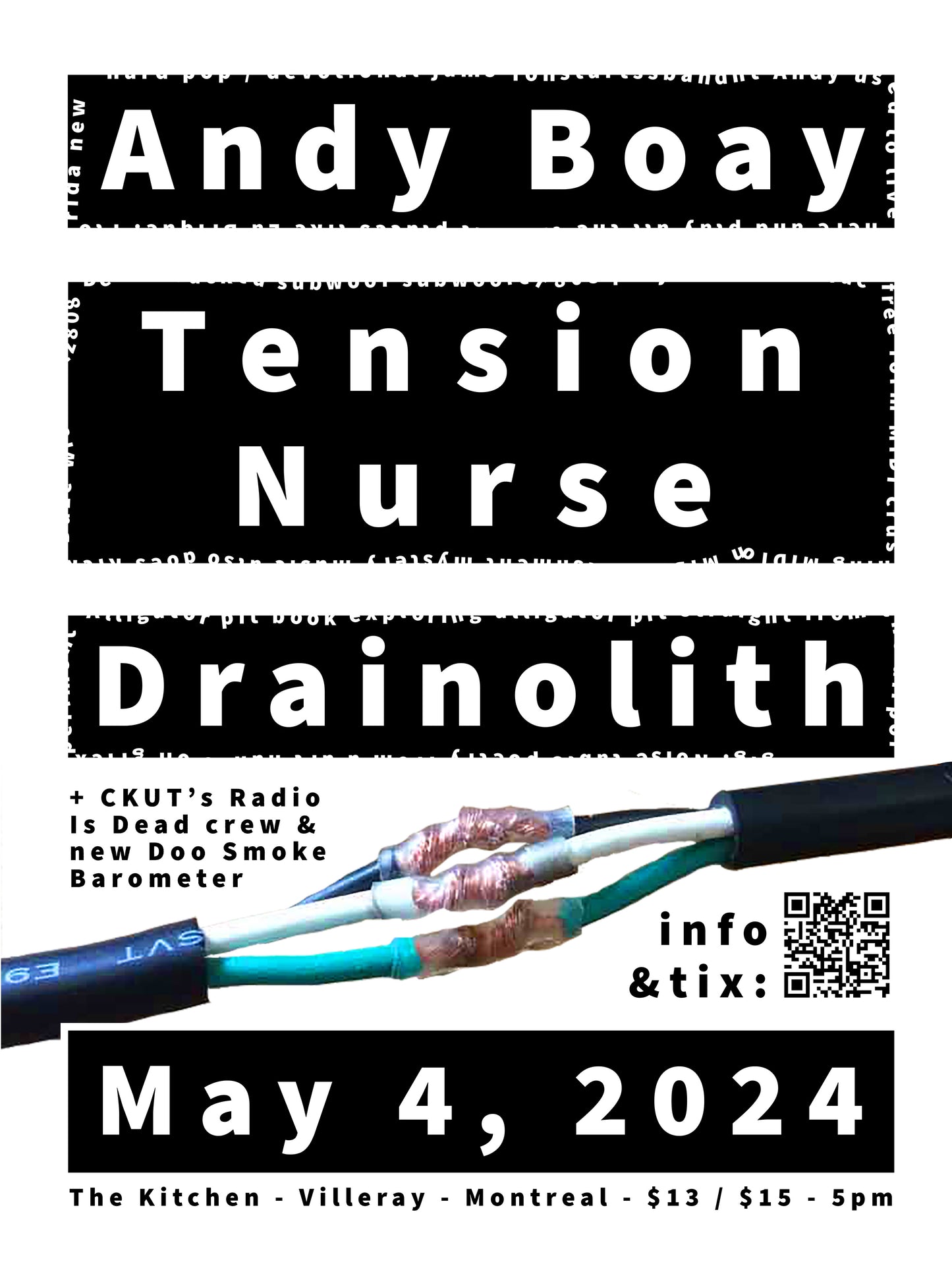 May 4: Andy Boay, Tension Nurse, Drainolith, Radio Is Dead